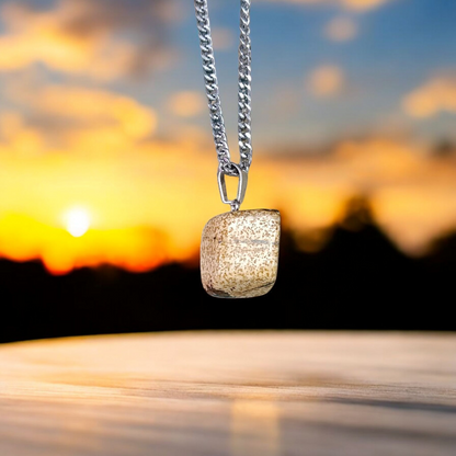 Jasper Stone Pendant Leopard Skin Style with Chain, Lab Certified, available at Timeshopee