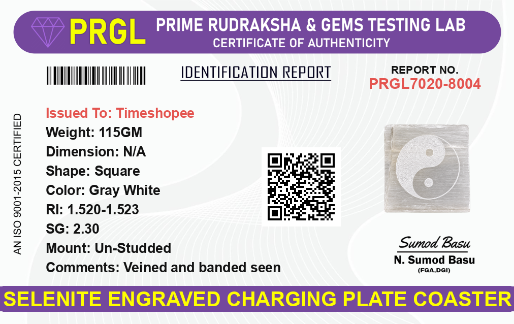 Lab Certificate of Authenticity