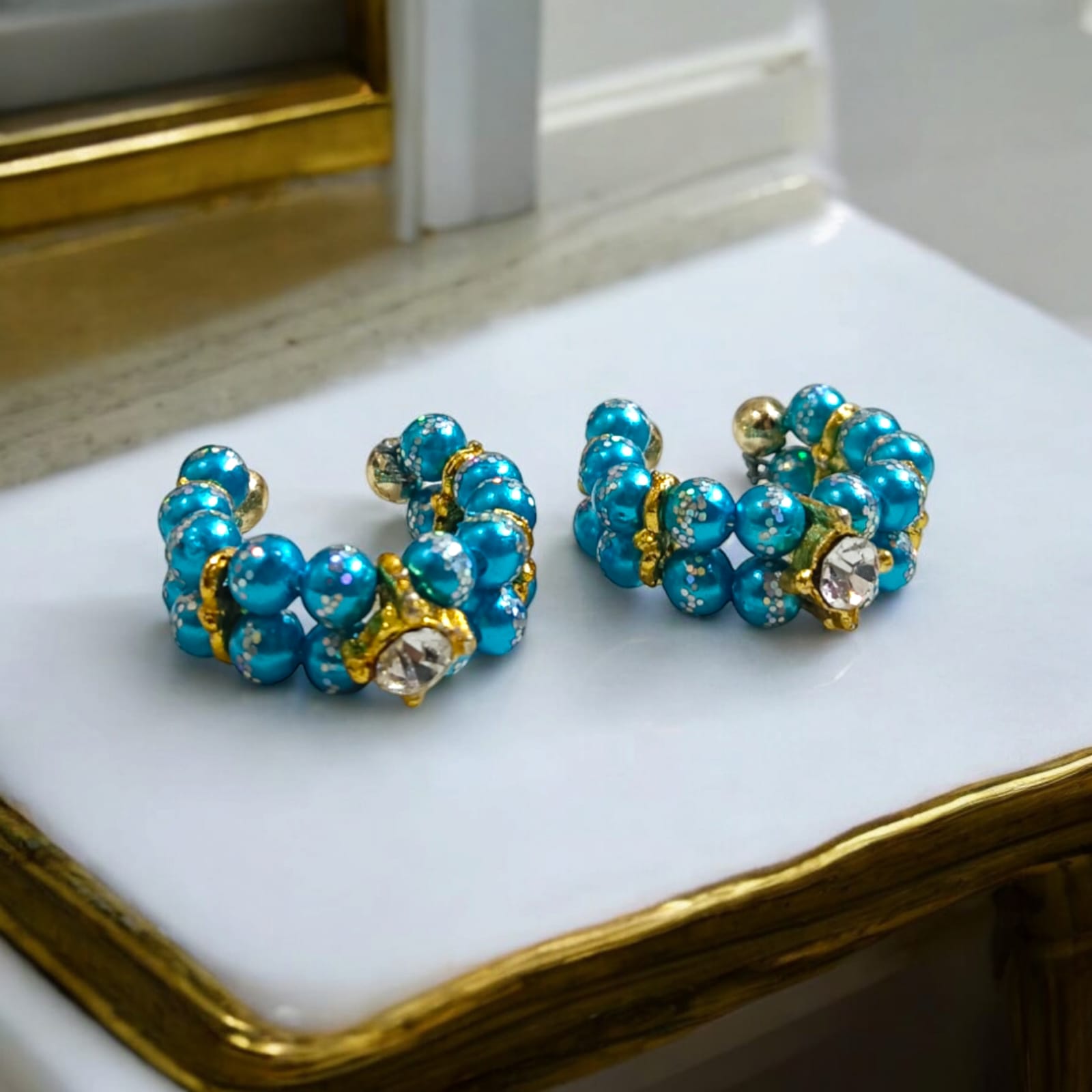 Laddu Gopal Multicolored Kada set of 5 in vibrant shades with pearl and zircon design by Timeshopee