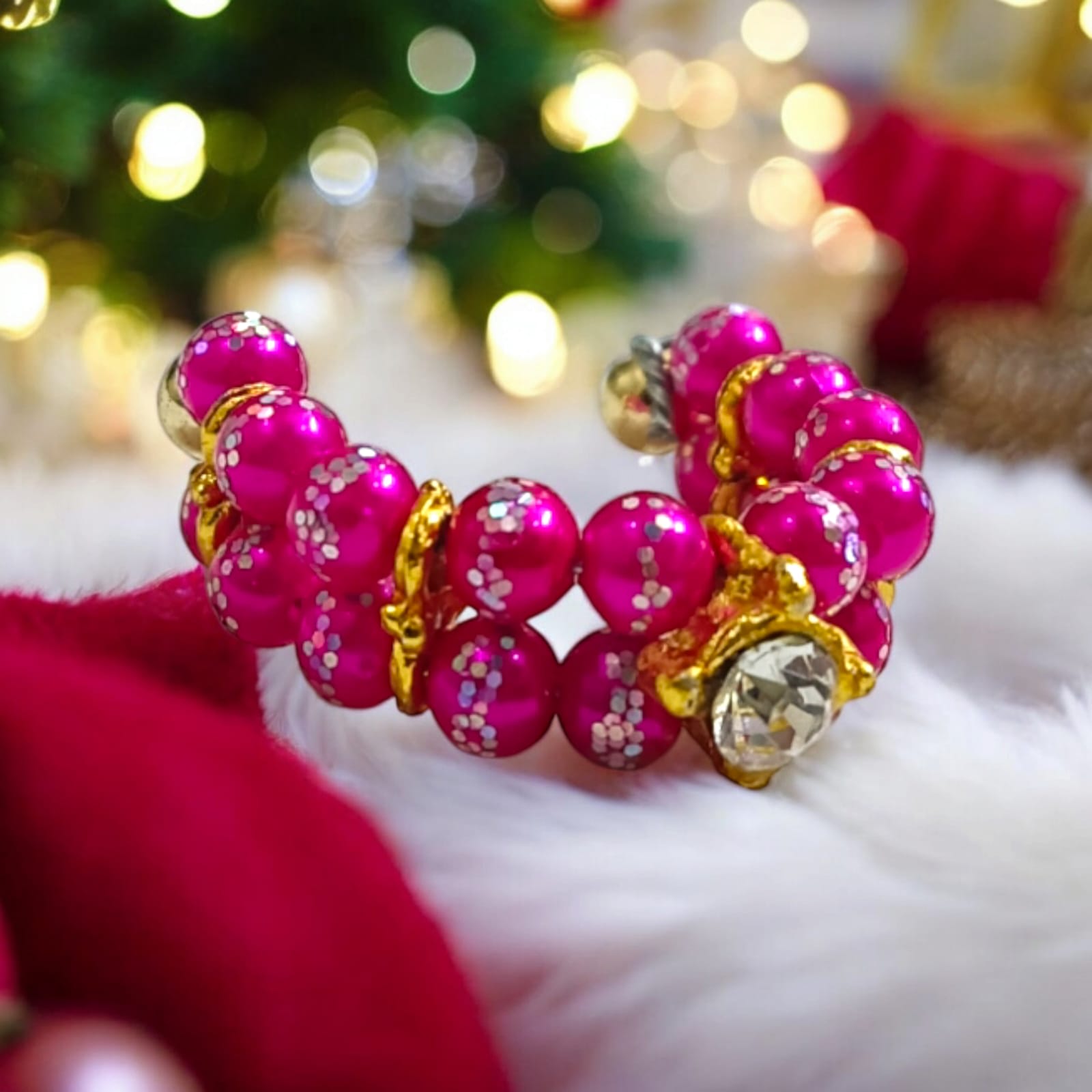 Laddu Gopal Multicolored Kada set of 5 in vibrant shades with pearl and zircon design by Timeshopee