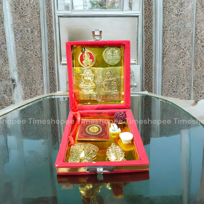Lakshmi Kuber Box | Divine Wealth & Abundance Pooja Box | Lab Certified – Timeshopee