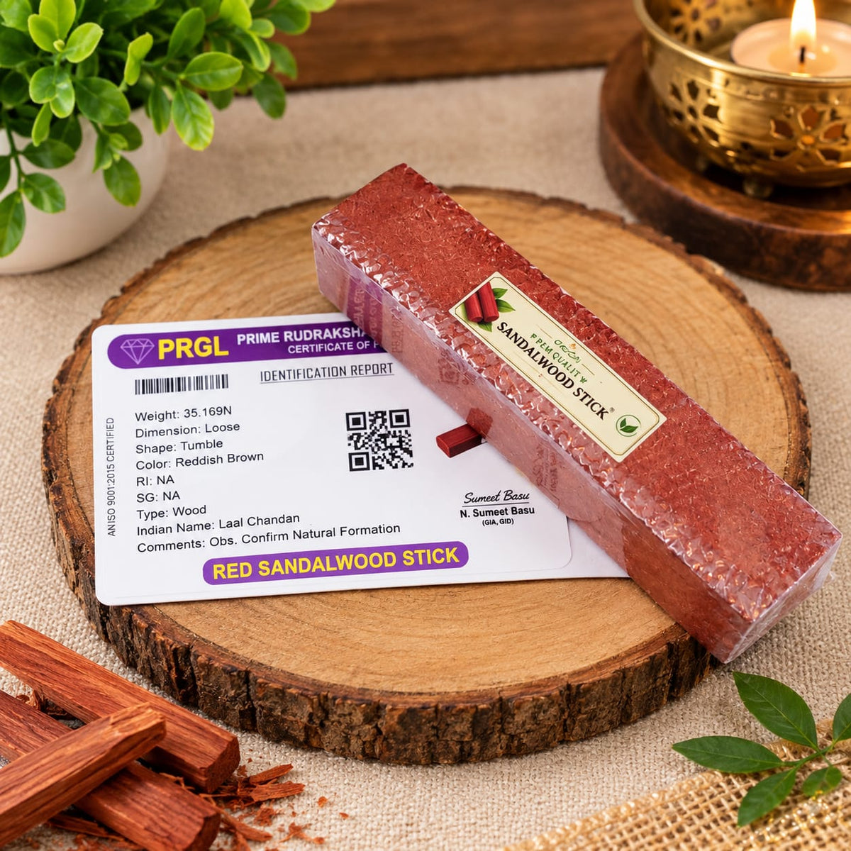 Lal Chandan Lakdi Red Sandalwood Stick 20-30 Grams for Religious Usage and Healing | Timeshopee