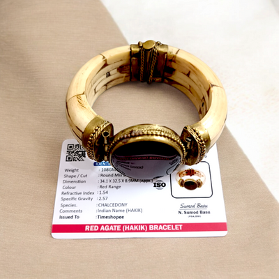 Lal Hakik Red Agate Antique Bracelet | Lab Certified Spiritual Jewelry – Timeshopee