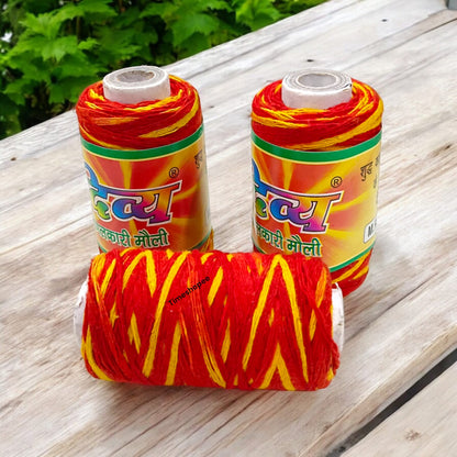 Lal Moli Set of 3 | Lal Kalawa Raksha Sutra | Red Cotton Thread for Protection | Timeshopee
