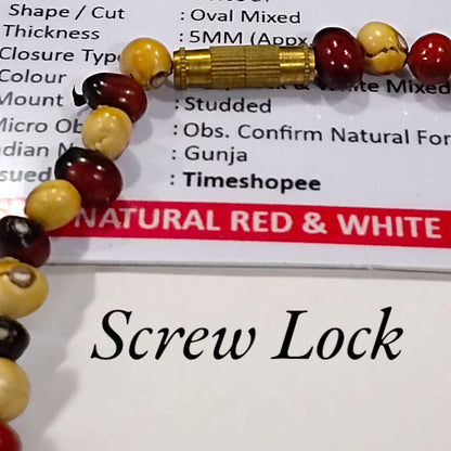 Lal Safed Gunja Mala | Lab Certified | Timeshopee