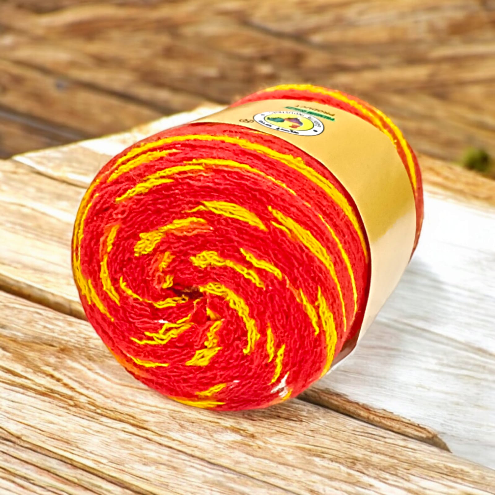 Large bundle of red moli kalawa, used in religious ceremonies for blessings and protection.