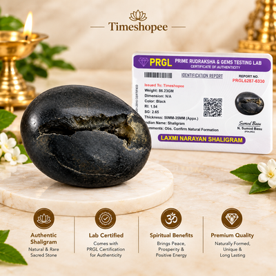Laxmi Narayan Shaligram Lab Certified Original Shila for Puja