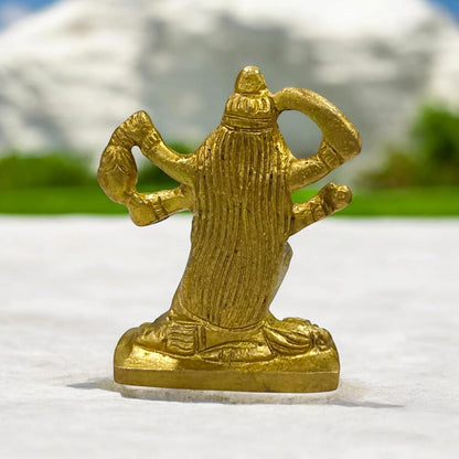 Maa Kali Brass Idol, Kali Mata Murti, 6.5 cm length, 123 grams, available at Timeshopee.