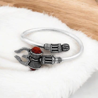 Mahadev Rudraksh Kada in Silver Metal by Timeshopee