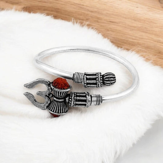 Mahadev Rudraksh Kada in Silver Metal by Timeshopee