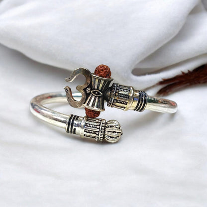 Mahadev Rudraksh Kada in Silver Metal by Timeshopee