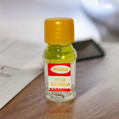 Majmua Attar 2ML bottle by Veena, premium alcohol-free perfume for worship by Timeshopee