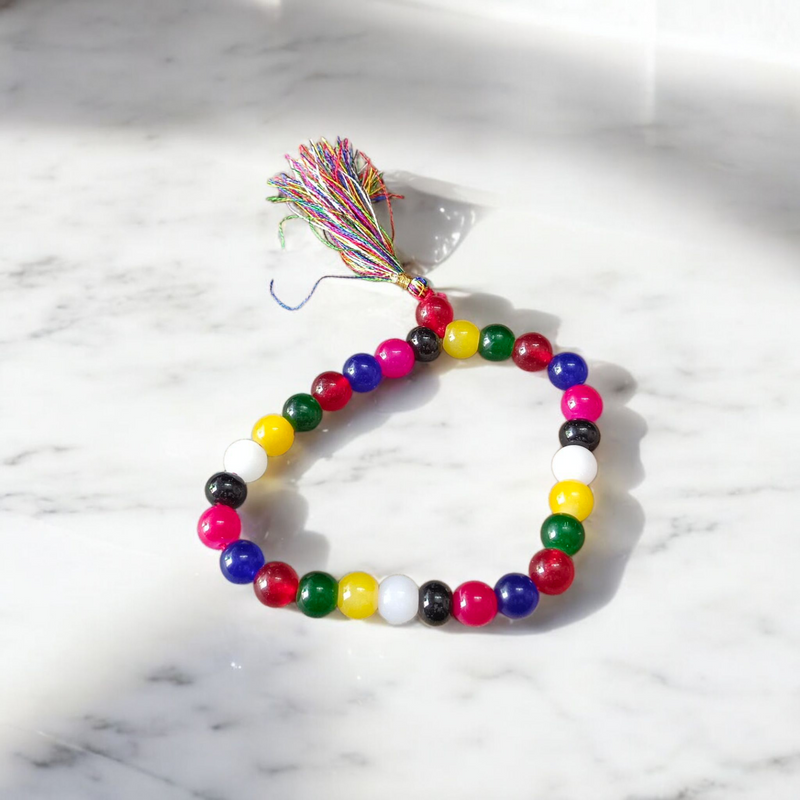 Mixed Agate Mala - Mix Hakik Mala With Lab Certified By Timeshopee