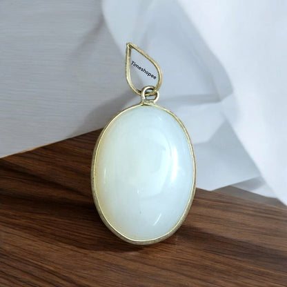 Moonstone Pendant with Thread Natural Milky Moonstone Lab Certified | Timeshopee