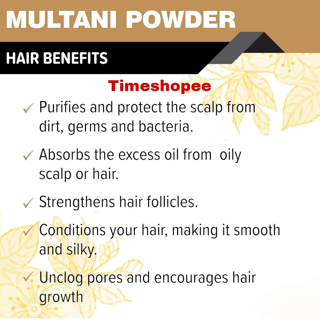 Multani Mitti  | 100% Herbal Skin Care Clay Powder – Timeshopee
