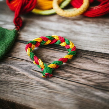 Multicolor handmade adjustable spiritual bracelet set of 2 – traditional pooja kalawa dhaga for men, women, and girls by Timeshopee