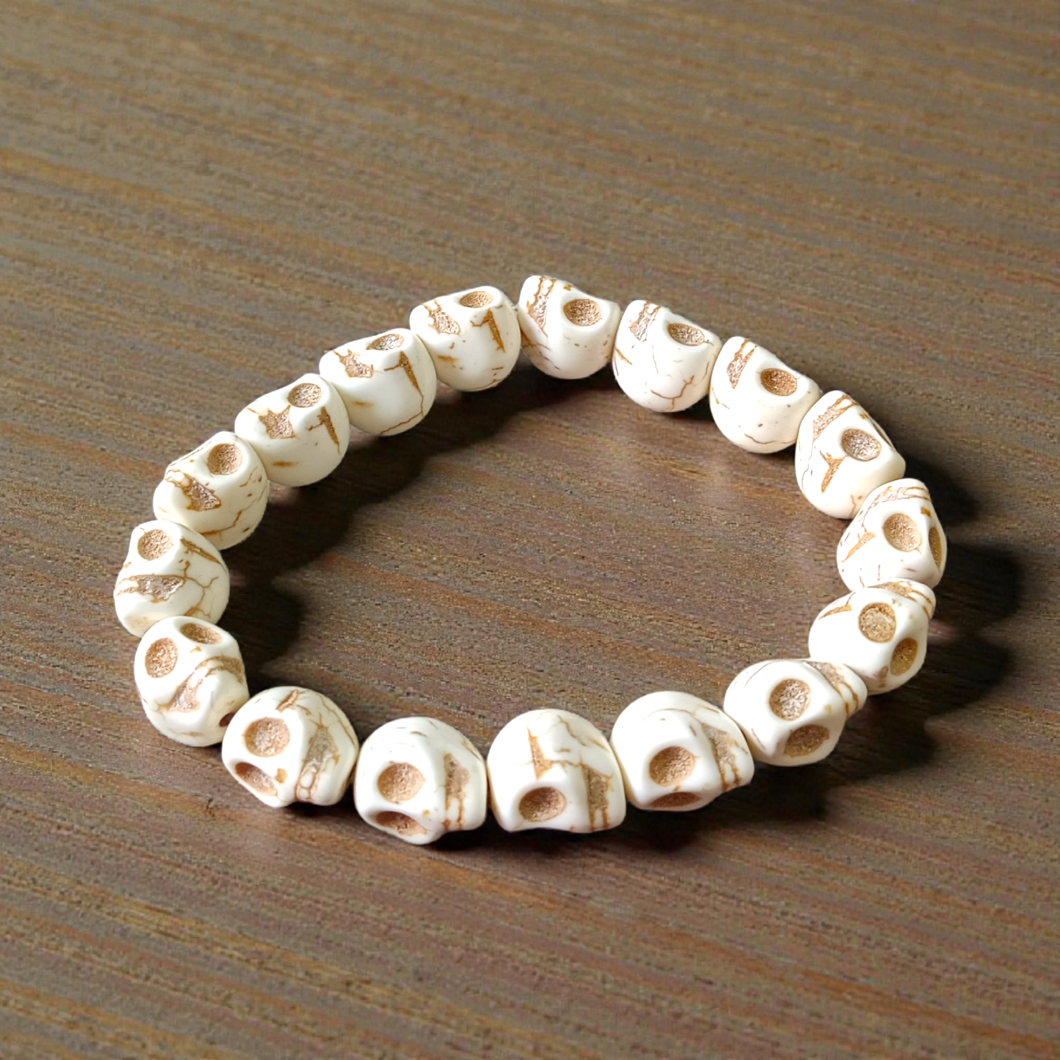 Nar Mund Bracelet with 12mm premium beads, stretchable design, displayed for fashion and wellness purposes