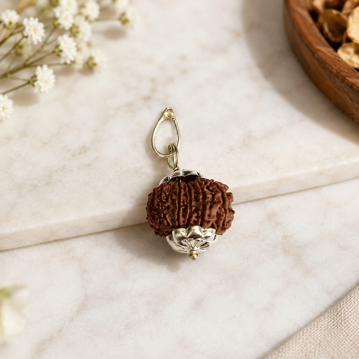 Natural 12 Mukhi Rudraksha Pendant lab certified spiritual bead for meditation and puja