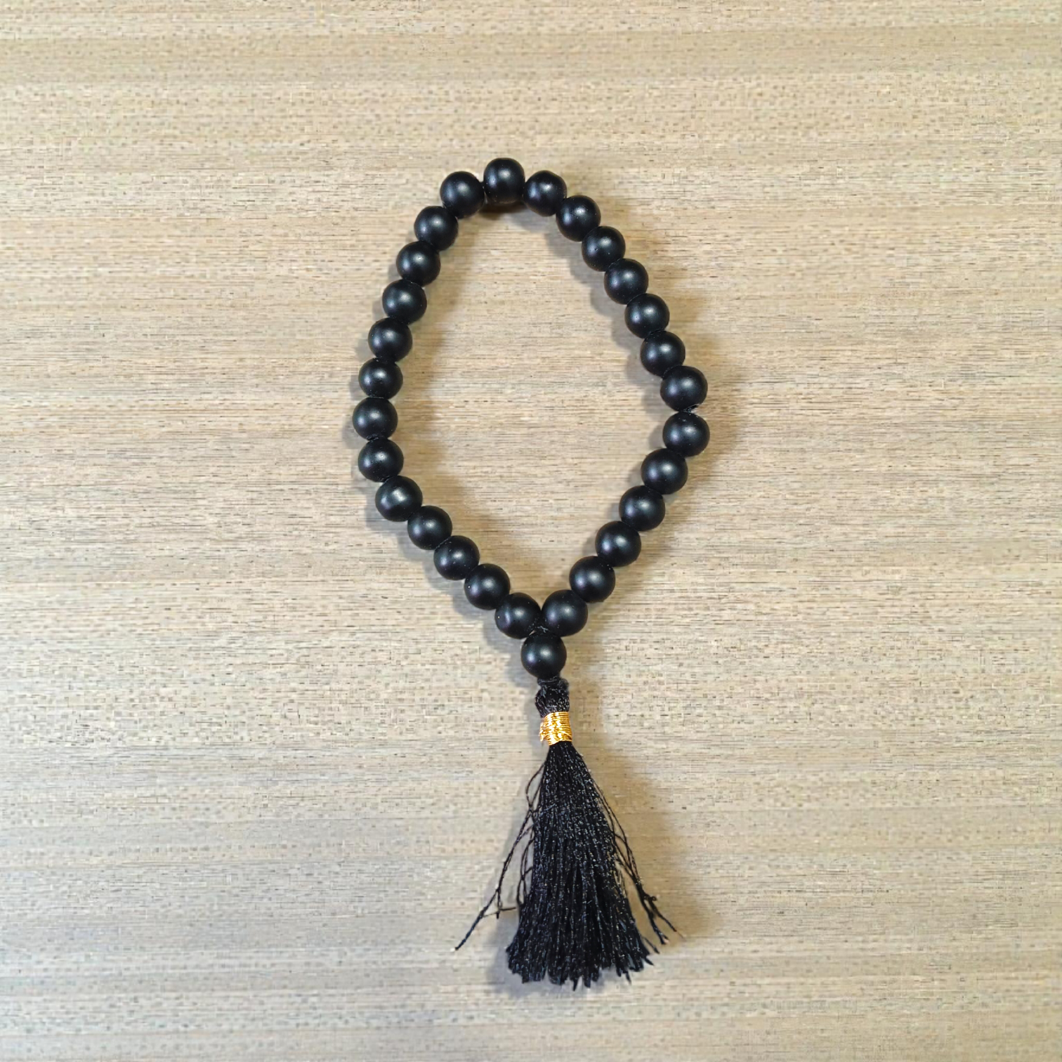 Natural Karungali (Ebony) Mala - 108+1 Beads 8MM - Lab Certified