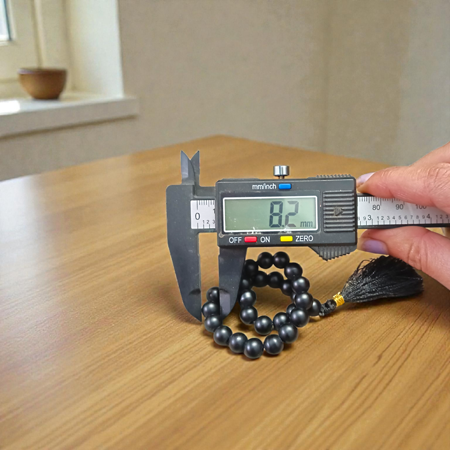 Natural Karungali (Ebony) Mala - 108+1 Beads 8MM - Lab Certified