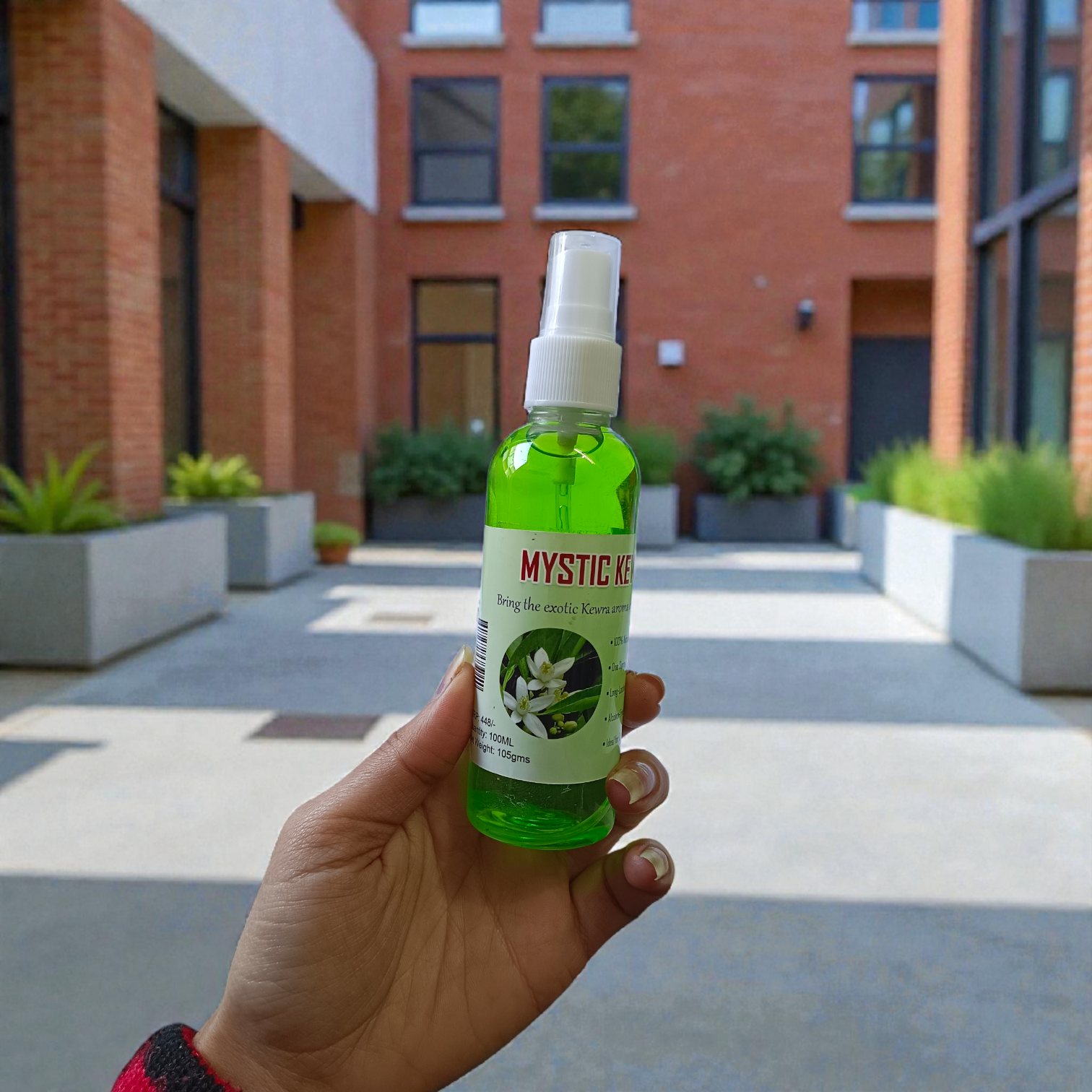 Natural Mystic Kewra Spray Attar 100ML Set of 2 alcohol-free long-lasting fragrance bottle