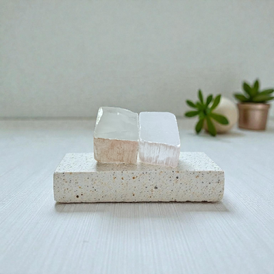Natural Quartz Stone Set of 2 | Lab-Certified Crystals for Focus & Clarity