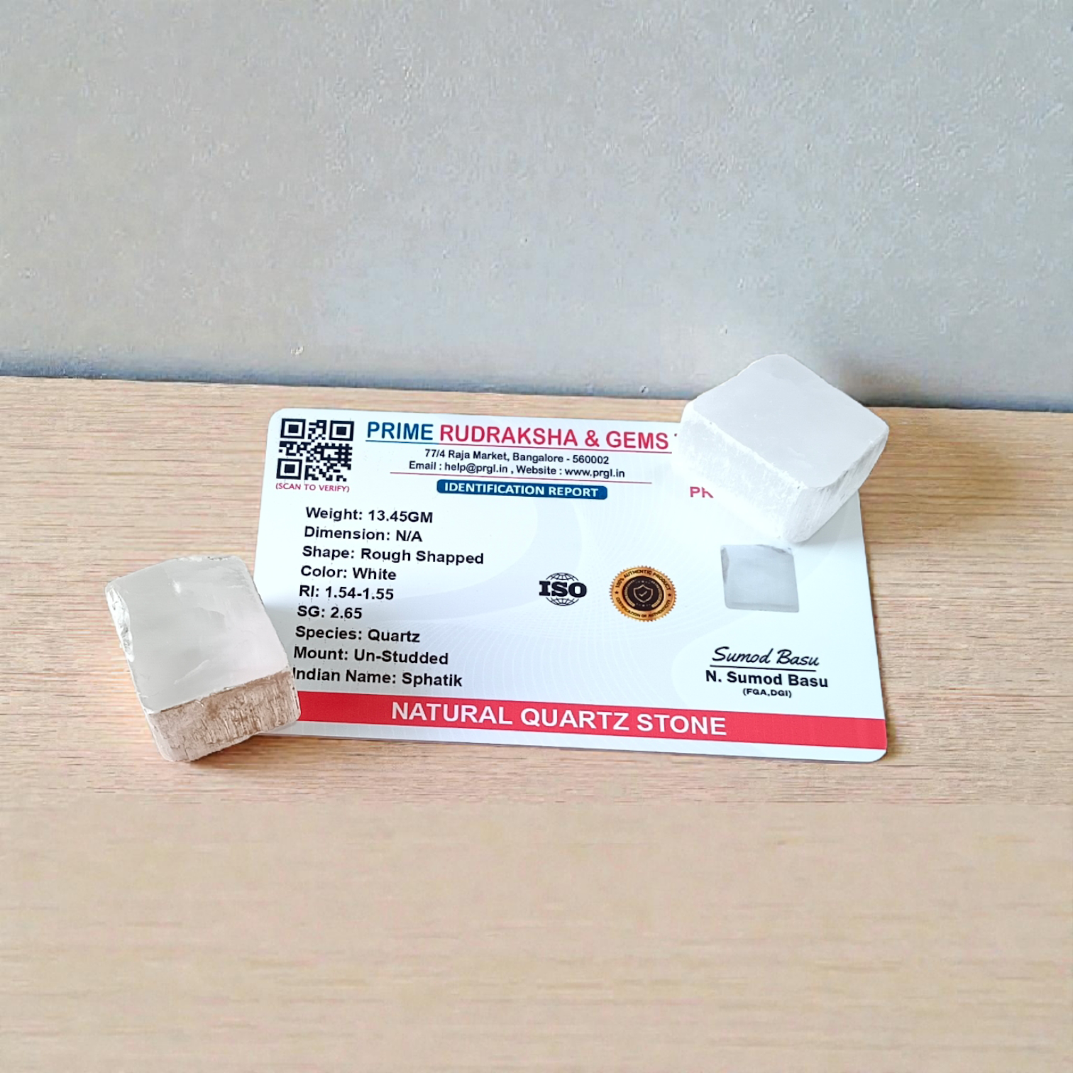 Natural Quartz Stone Set of 2 polished clear crystals for healing, focus, clarity, and daily chakra balancing