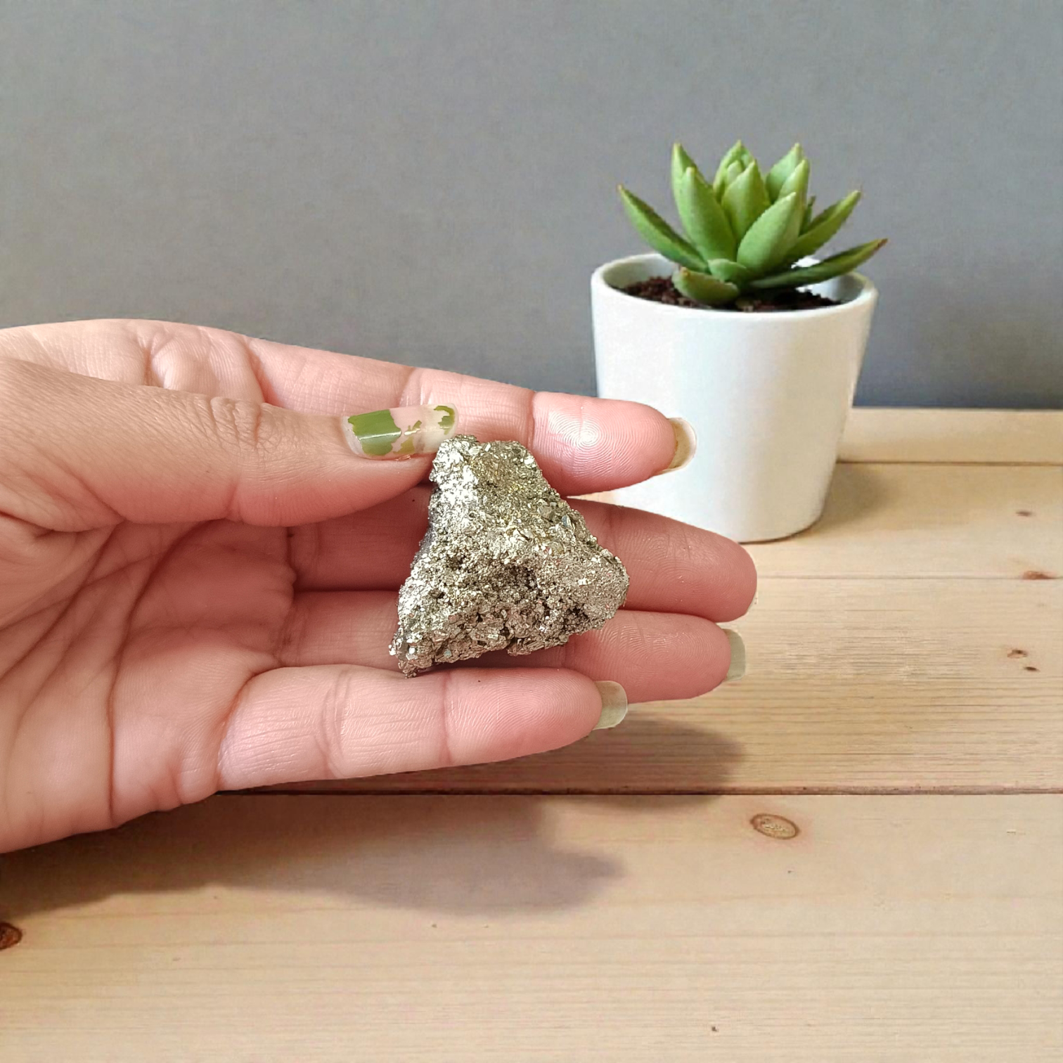 Natural certified raw pyrite crystal cluster for wealth, manifestation, vastu, healing, and protection