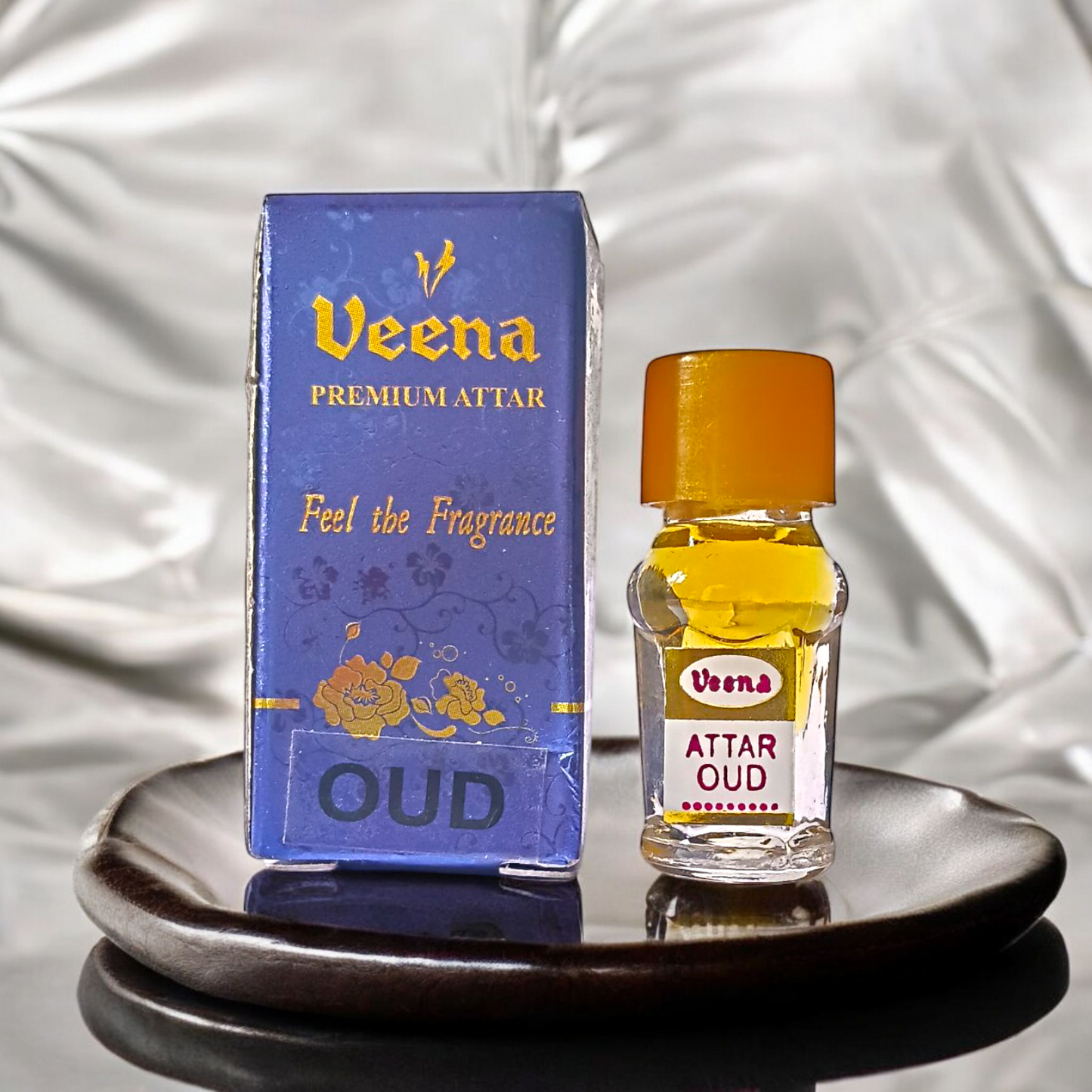 OUD Attar 2ML bottle by Veena, premium alcohol-free perfume for worship by Timeshopee