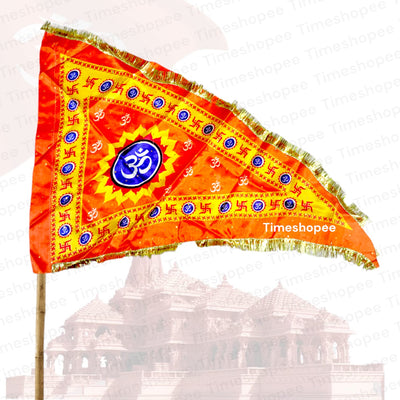 Om Jhanda | Aum Flag | Orange Flag with Om Symbol | Shiv Ji Ka Jhanda – Timeshopee