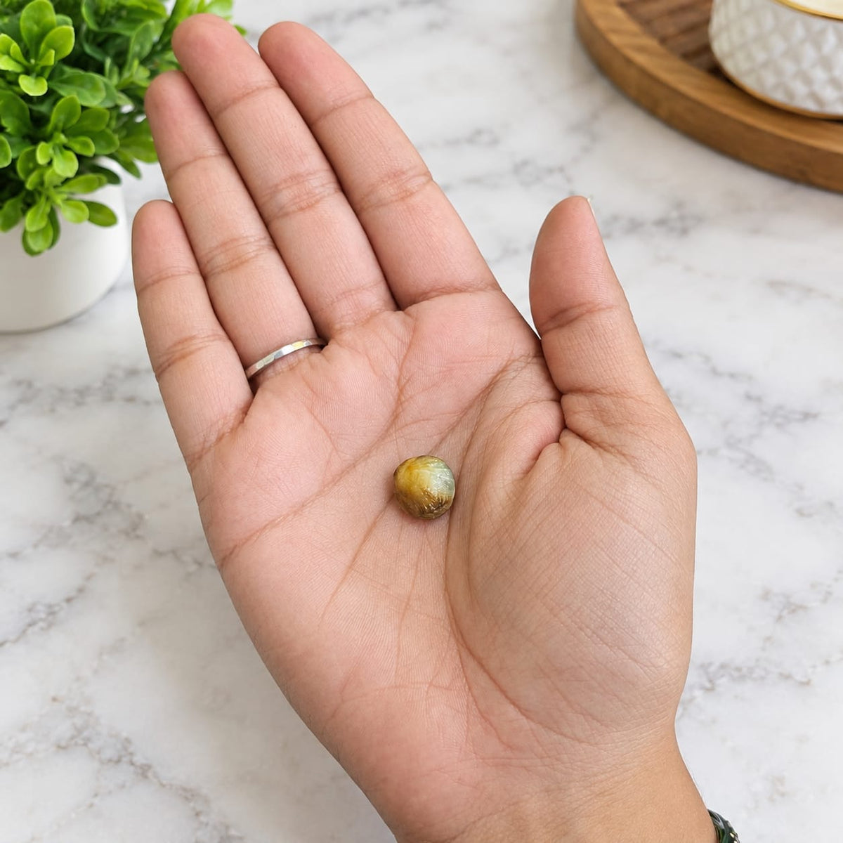 Original Yellow Machhmani Natural Lab Certified Without Pendant for Spiritual Pooja