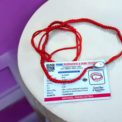 Parad Gutika - 100% Genuine Mercury Pendant, Lab Certified, from Timeshopee. A powerful mercury-based pendant for health, spiritual protection, and positive energy