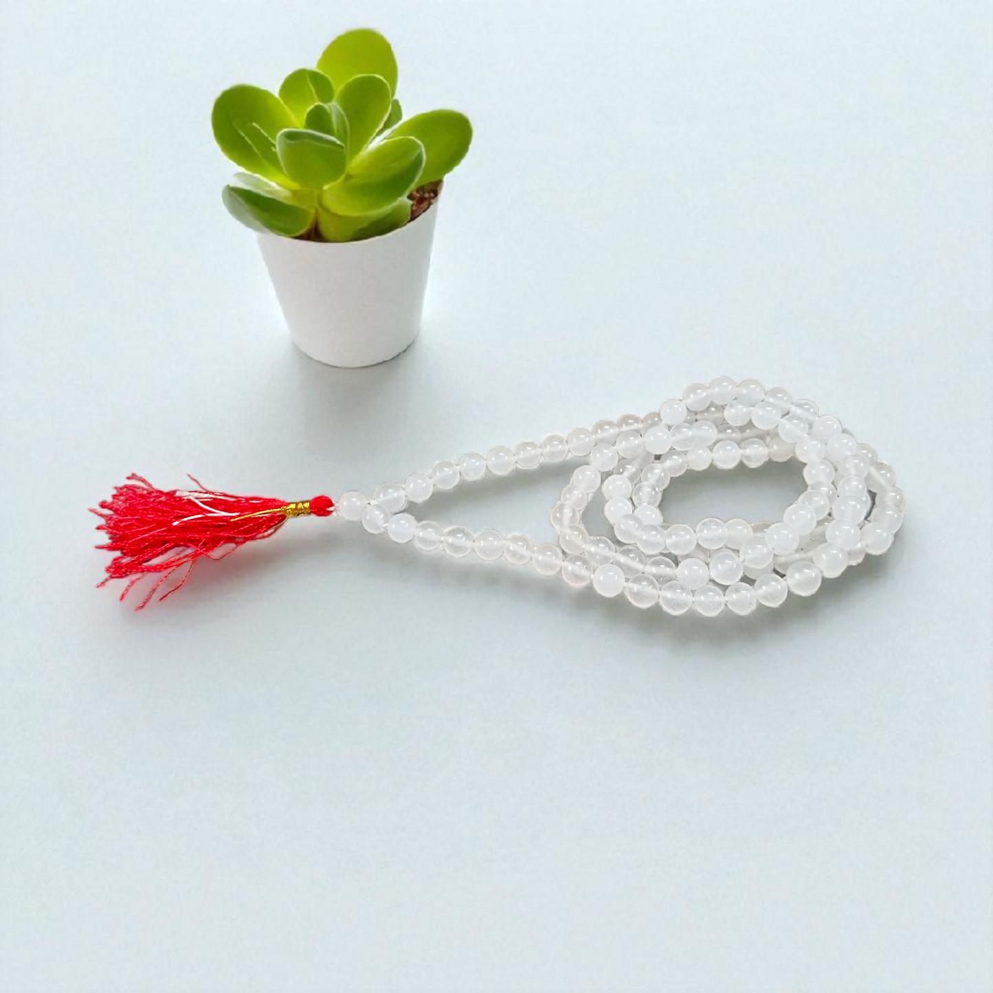 Premium AAA Crystal Sphatik Mala 108+1 Beads Lab Certified Spiritual Mala – Timeshopee