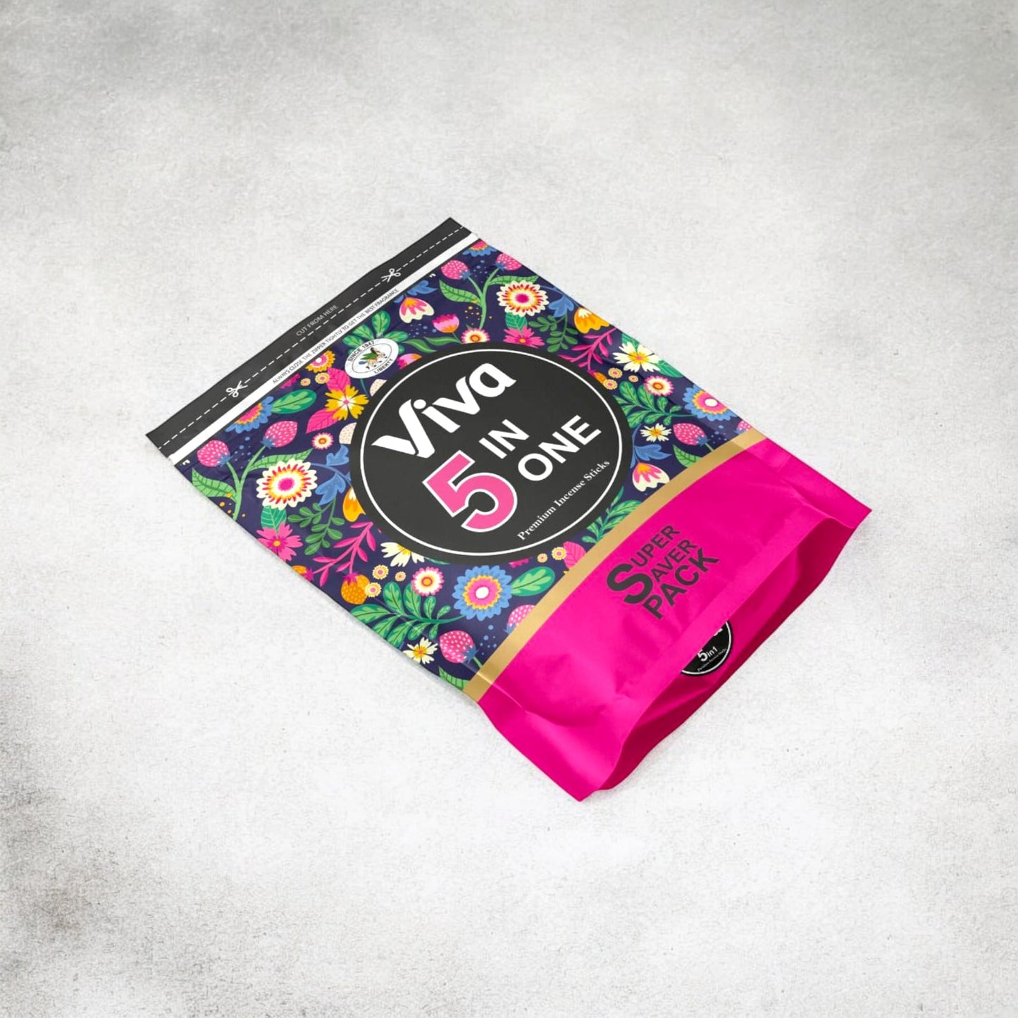 Premium Viva 5 in One Incense Sticks in Zipper Pouch