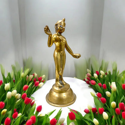 Radha Rani in Brass, 100% purity, 20 cm x 10 cm, 700 gm, available at Timeshopee.