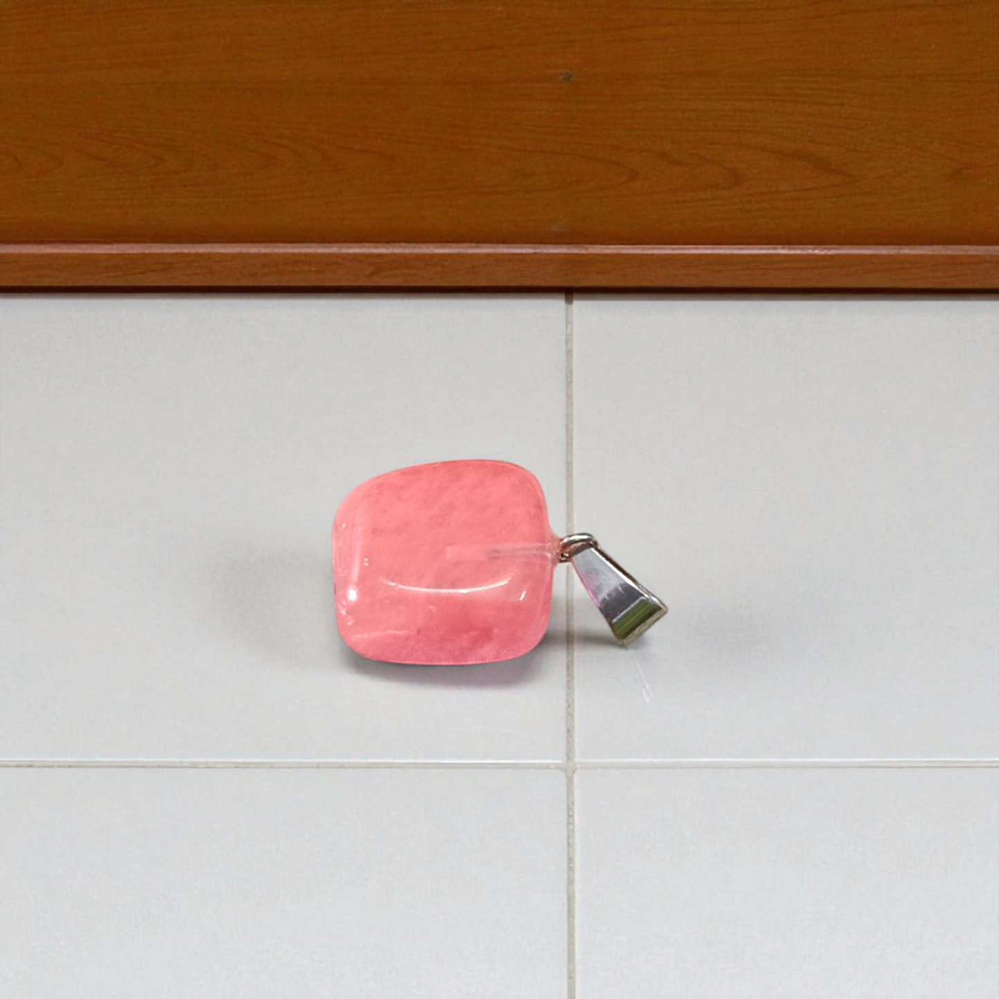 Rose Quartz Pendant | Tumble Stone | Lab Certified | Timeshopee