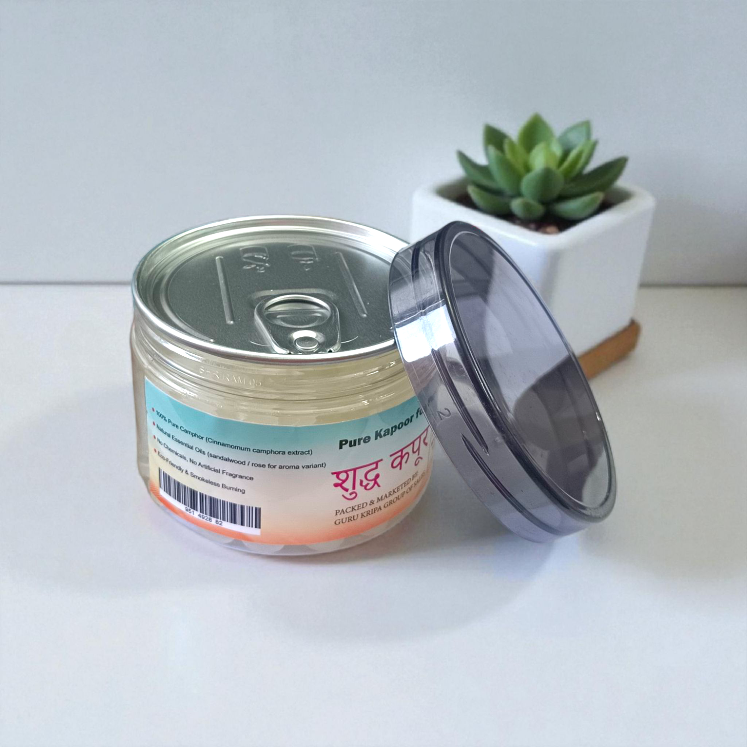 Sacred Camphor Tablets for Aarti, Pure Kapoor for Spiritual Use – 100g Jar – Timeshopee