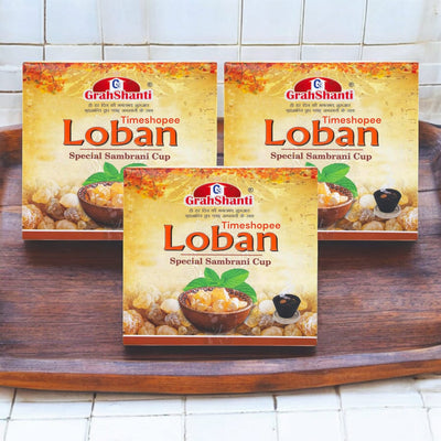 Loban Dhoop Cup 12Pcs 100% Organic Natural Pooja Sambrani