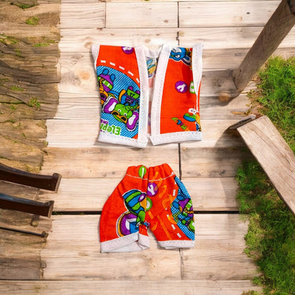 Set of 3 soft cotton night suits for Laddu Gopal, featuring Western designer patterns, perfect for Bal Gopal sizes 0-2.