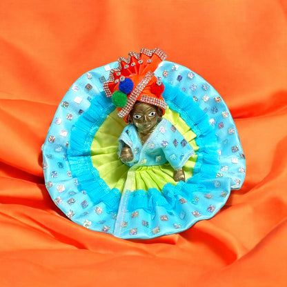 Set of 5 and Set of 6 multicolor pagdis for Laddu Gopal Size 6 No., perfect for traditional and festive wear.