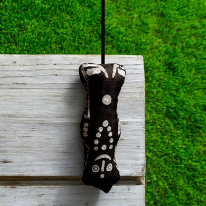 Shani Dev Nazar Battu Evil Eye Protector featuring a Mahakal face mask, made of fabric, suitable for wall hanging to protect home and office from negative energies.