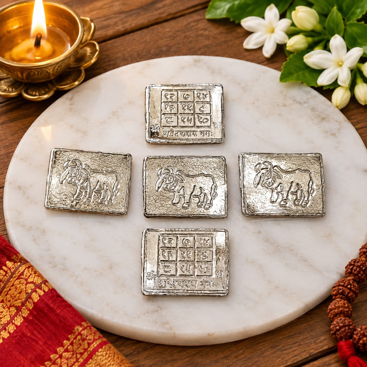 Shani Yantra Coin Ranga Shani Yantra Sikka Set of 10 for Puja Remedies