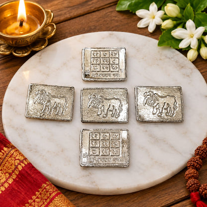 Shani Yantra Coin Ranga Shani Yantra Sikka Set of 10 for Puja Remedies