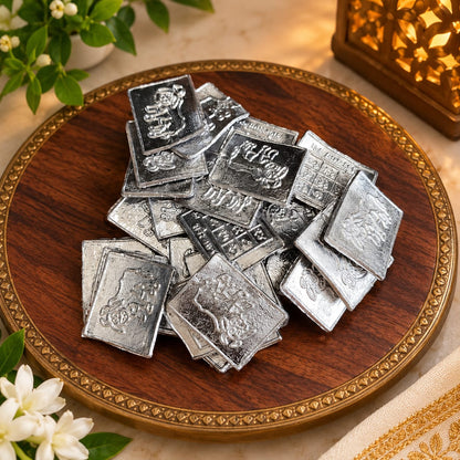 Shani Yantra Coin Ranga Shani Yantra Sikka Set of 10 for Puja Remedies