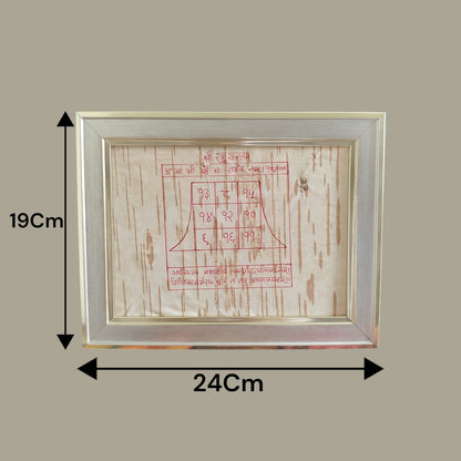 Shri Rahu Yantra 19x24CM Bhojpatra framed yantra for protection, positivity, Rahu remedies and spiritual balance