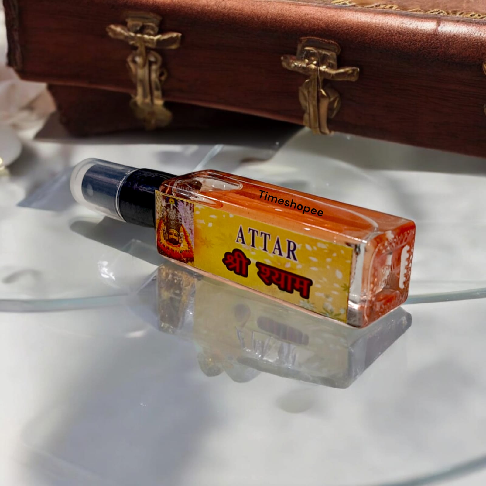 Shri Shyam Spray Attar 25ML bottle, natural floral fragrance with 0% alcohol, ideal for worship and daily use.
