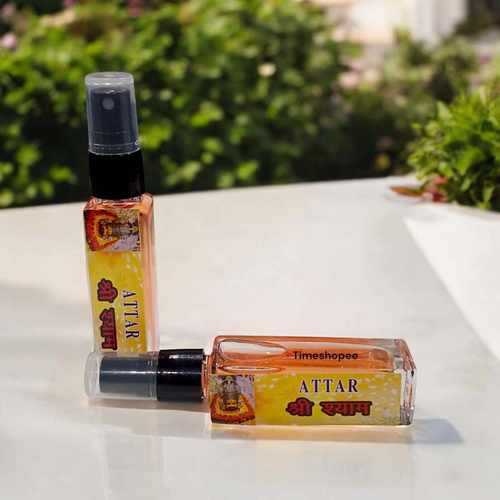 Shri Shyam Spray Attar 25ML bottle, natural floral fragrance with 0% alcohol, ideal for worship and daily use.