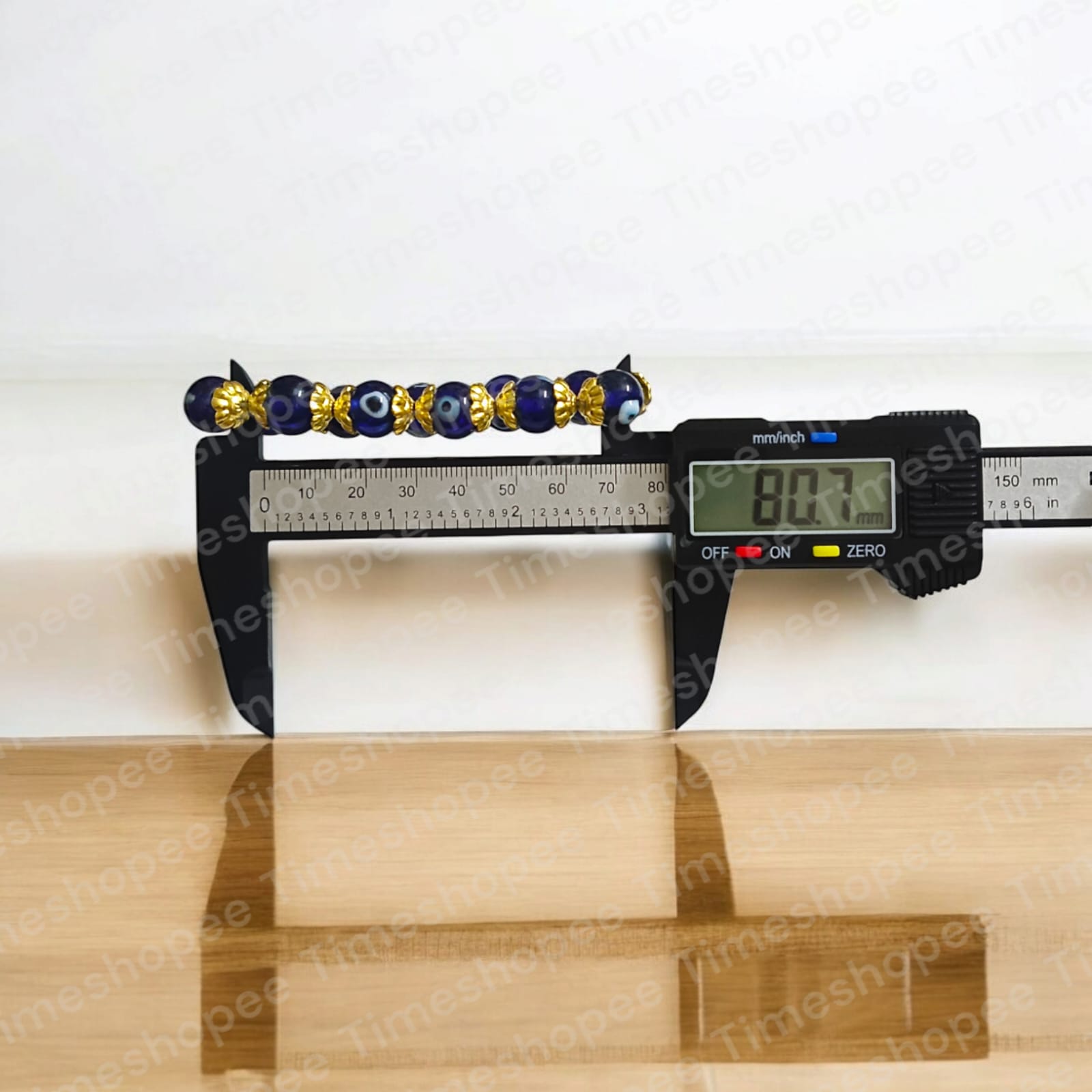Stretchable Nazar Suraksha Bracelet with evil eye charm, designed for unisex wear.