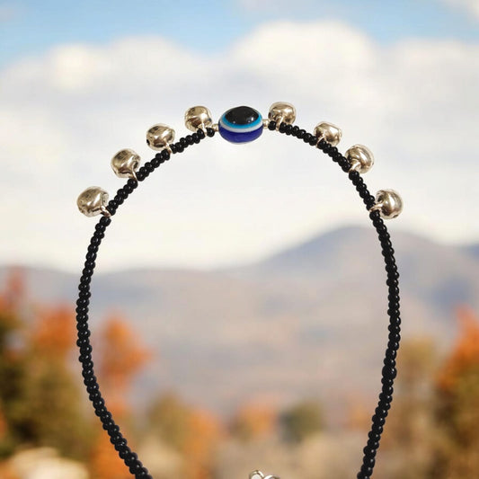 Stylish anklet pair with evil eye charm for girls from Timeshopee