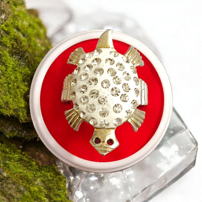 Tortoise Ring | Kachua Ring with Zircon Diamond Design for Style & Spirituality